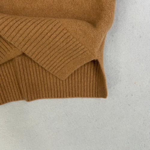 Madewell Sweater Womens Small Honey Chestnut Resourced Cashmere Turtleneck Vest - Picture 6 of 15