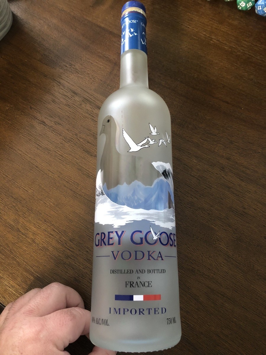 EMPTY Grey Goose Vodka Bottle France 750ml Clear