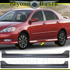 ADD-ON Side Skirts Body Kit S-Style For 2003-2008 Toyota Corolla Matte Black
