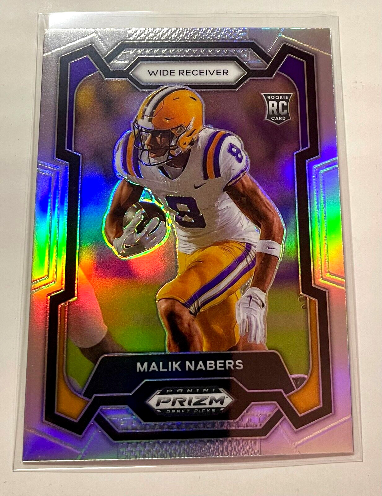 Giants Malik Nabers Mint 2024 Panini Prizm Draft Silver Prizm Parallel RC #109