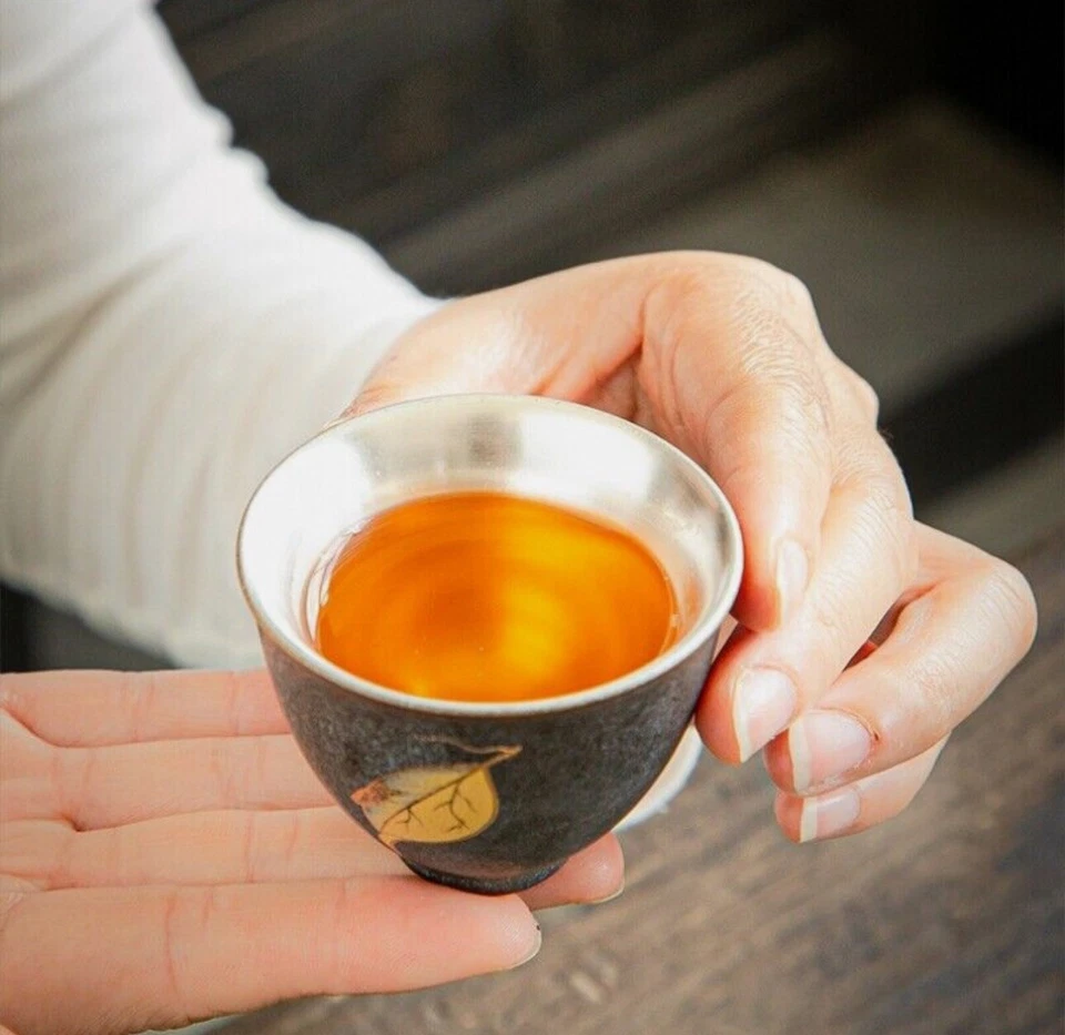 Juego de té de plata esterlina para el cuidado de la salud tetera de cerámica regalo de Navidad Foto 4 de 4