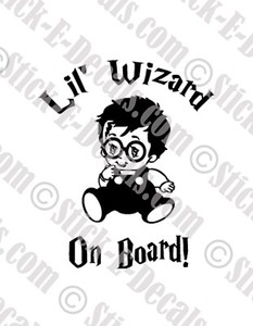 Lil Asistente Bebe A Bordo Vinilo Autoadhesivo Con Harry Potter Envio Gratuito A Ee Uu Ebay
