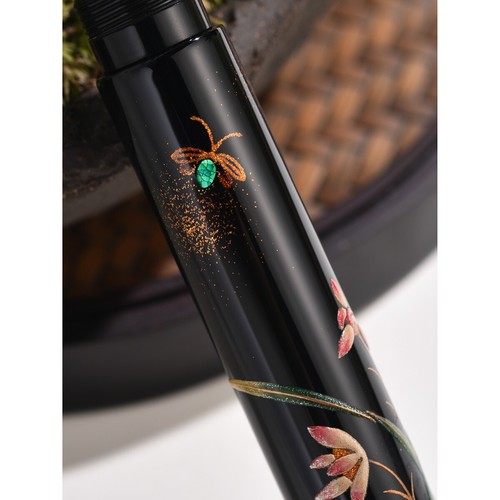 Qianyu Orchid In Deep Valley Fountain Pen Elegant Ebonite e Urushi - Picture 8 of 12
