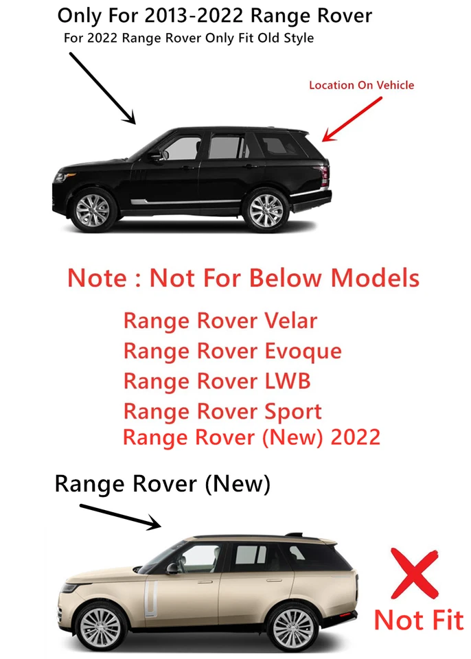 Fits 2013-2022 Land Rover Range Rover Back Window Rear Tailgate Glass Heated Foto 3 de 4