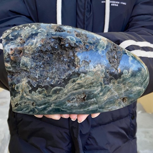 2.97LB Natural Polished Orbicular Ocean Jasper Rough Reiki Healing - 第 9/13 張圖片