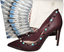 36 Valentino Burgundy Rolling Shoe Rockstud 5 Leather pekte Pump q1Rzx1