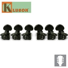 NEW Kluson 3 Per Side Revolution Series E-Mount Tuning Machines - BLACK