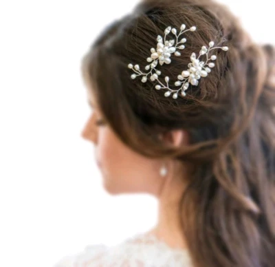 Bridal Hair Accessory Headpiece Pearl Flower Crystal Accessories