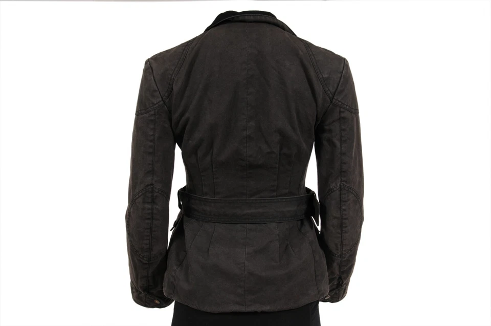 Chaqueta Balenciaga Vintage y2k Militar con Cinturón FR 36 Vintage Algodón Negro Años 2000 Foto 2 de 4