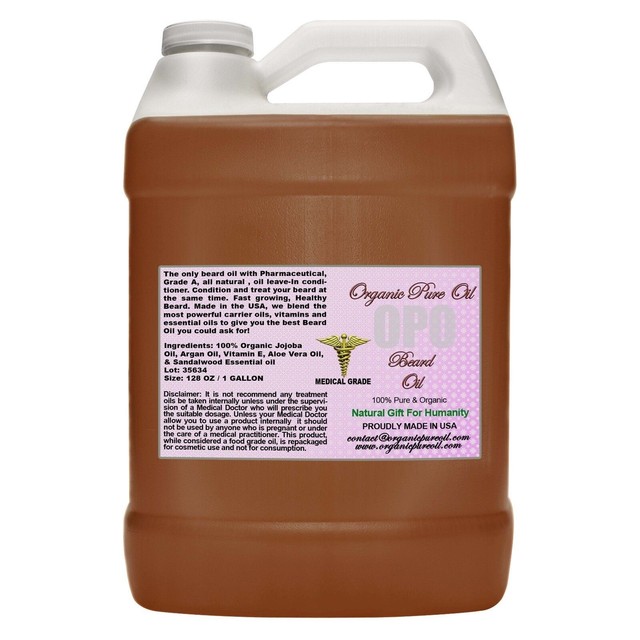 Sandalwood Beard Oil Gallon 100 Organic All Natural Hair