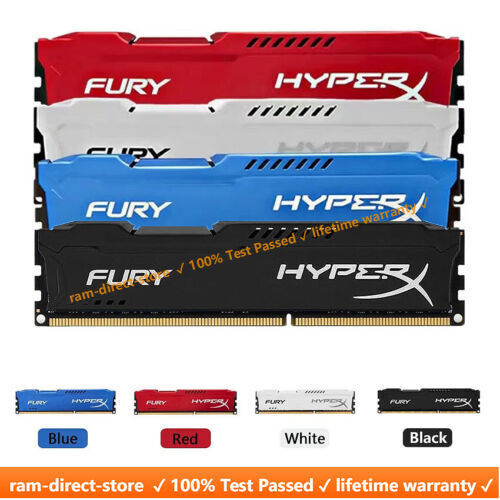 Kingston HyperX FURY DDR3 8GB 16GB 32G 1600 1866 1333 Desktop Memory RAM DIMM  - Photo 1/12