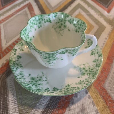 Shelley Dainty Rare Shelley Tea Cups SHELLEY DAINTY DAISY Green