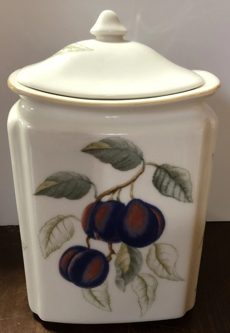 Charter Club Casuals Summer Grove Plums Ceramic Canister