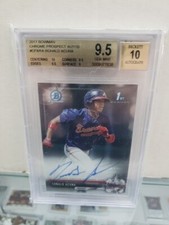 RONALD ACUNA JR. 2017 BOWMAN CHROME PROSPECTS AUTO BGS 9.5 10 1ST