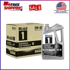 Mobil 1 FS European Car Formula Full Synthetic Motor Oil 0W-40, 5 Qt (Pack of 3)