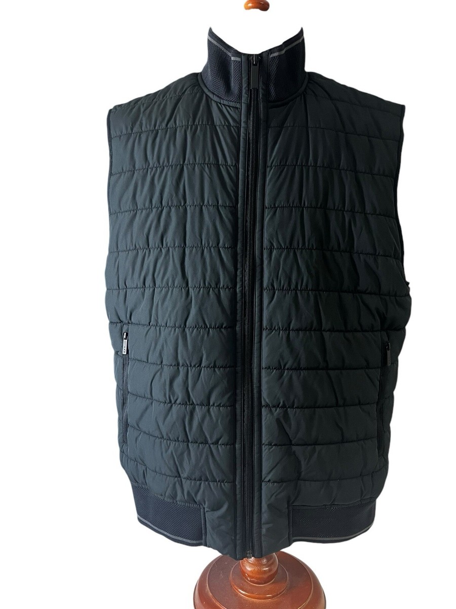 Perry Ellis Men's Size XLTall Black Full Zip Puffer Vest Zipped