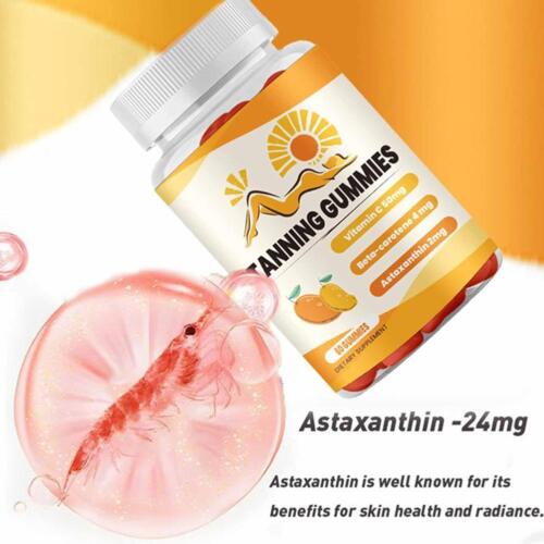 Bräunung_Gummis, natürliche Bräunungsergänzung für Hautgesundheit & Glanz 60 Stück 125g - Bild 8 von 13