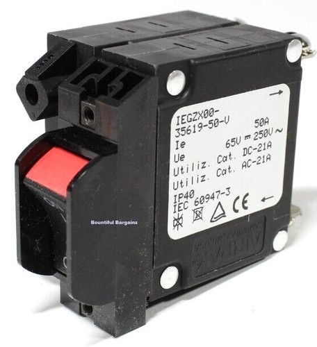 Sensata Airpax IEGZX00-35619-50-V 50Amp Circuit Breaker - Picture 2 of 6