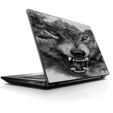 Laptop Notebook Universal Skin Decal Fits 13.3" to 16" / Angry Wolf Growling Mo