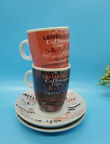 Ferrero P Cups Collection '06, 2 Sets of Espresso Coffee Cups & Saucers Rare - Picture 4 of 12