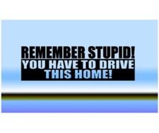 Remember Stupid... Funny Bumper Sticker Vinyl Decal Fits Bronco 4x4 Jeep Offroad