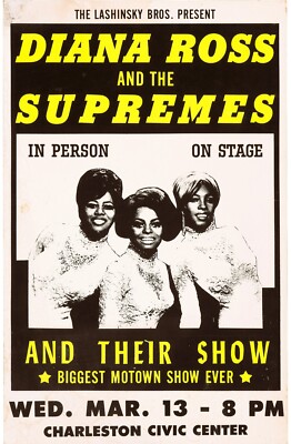 1969 THE SUPREMES CONCERT POSTER WALL ART PRINT THE DIANA ROSS
