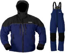 Frabill F3 Gale Jacket & Bib SUIT , Blue, XX-Large Rain or Ice Fishing Coat