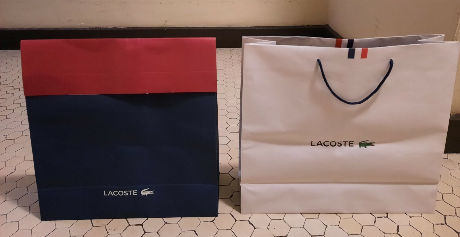 lacoste paper bag original