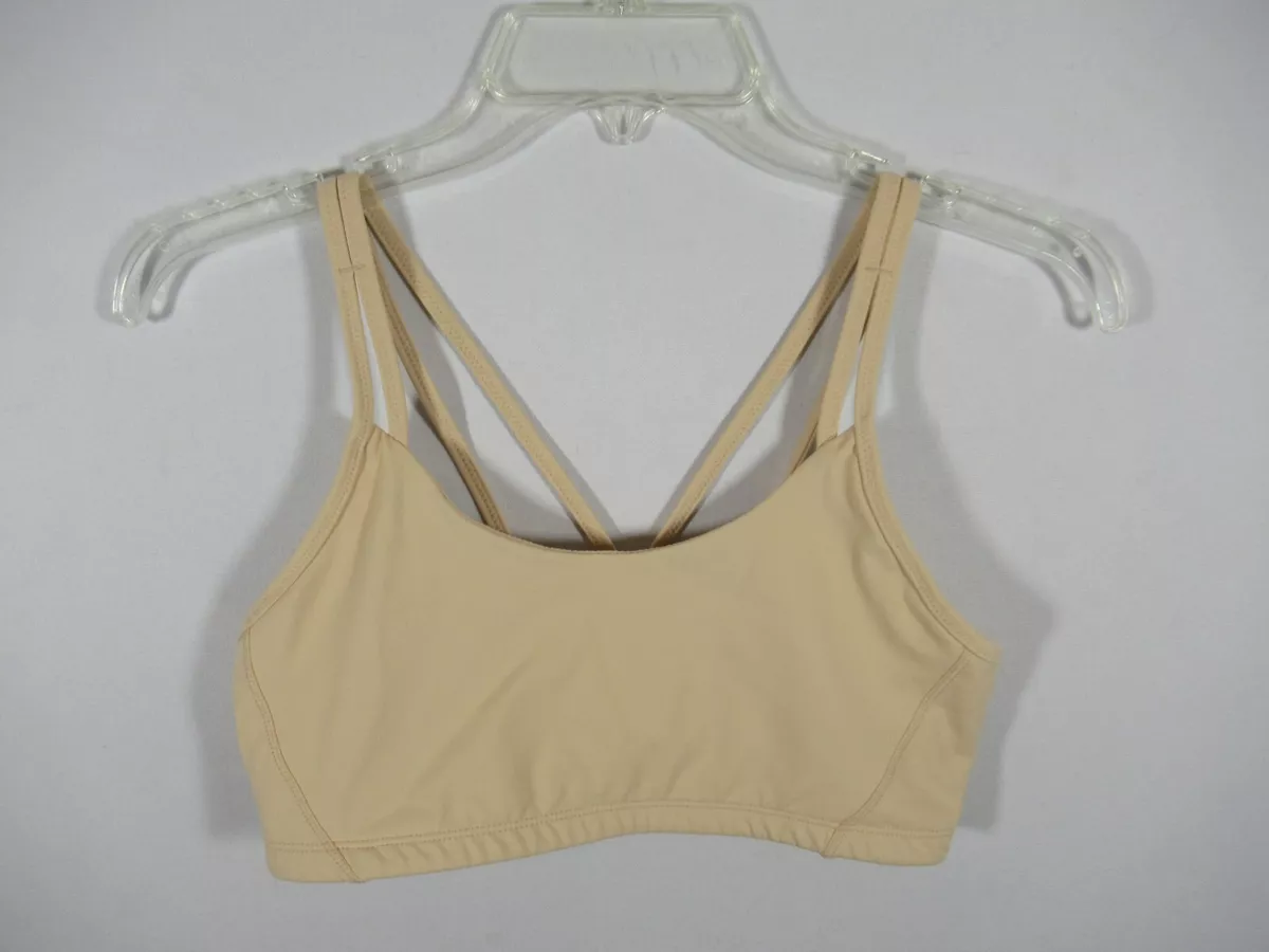 Yellowberry Luna Hybrid Sports Bra Preteen Tween Teen Size L Beige