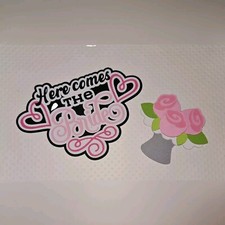 Here Comes The Bride Title Set. Scrapbook, Card Making Paper Piecing