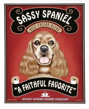 Cocker Spaniel "Sassy Spaniel" 8x10 Print-Retro Pets by Krista Brooks