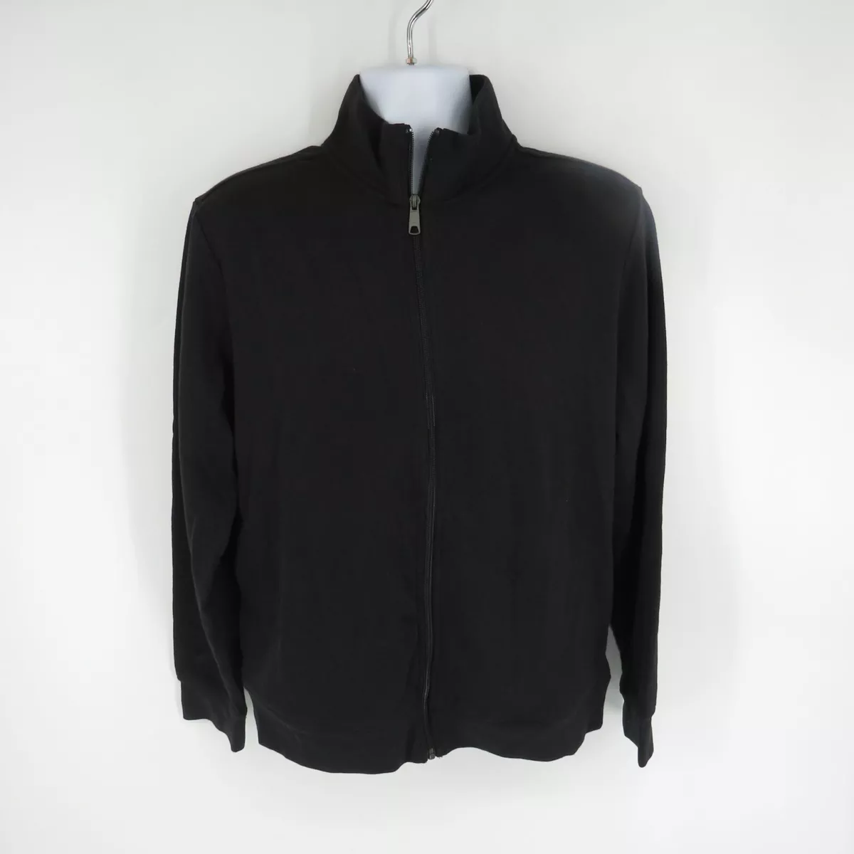 Full zip online mock neck sweatshirt