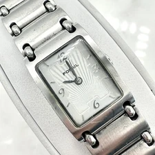 Women’s Fossil ES-1416 Silver Tone Watch, New Battery Sz. 6”