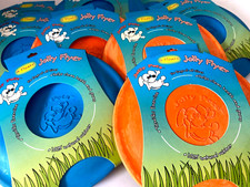 Jolly Pets Hundefrisbee Jolly Flyer Hundespielzeug Apportieren blau orange 19cm