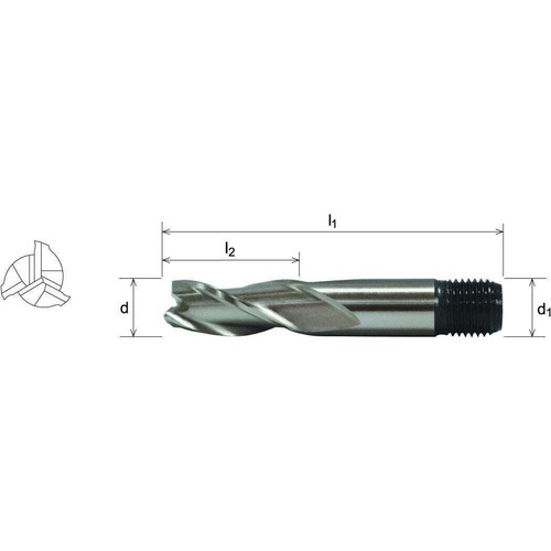 Somta 3 Flute 14mm HSS-Co8 Multi-Purpose End Mill