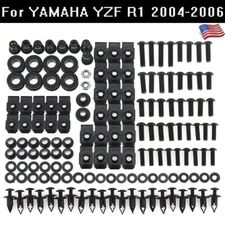 US For Yamaha YZF R1 2004-2006 Stainless Fairing Bolts Screws Kit Black