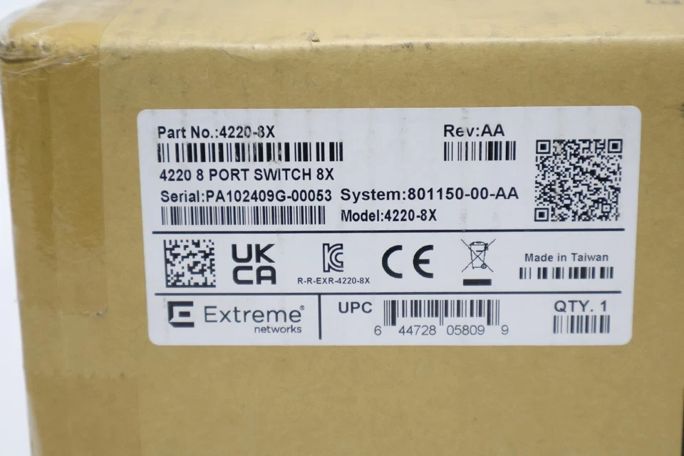 Extreme Networks 4220-8X 8-Port Gigabit Ethernet Switch 4220 Series – New - Image 3 of 3