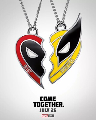 Marvel Deadpool & Wolverine Poster 27x40 DS DP3 Teaser Best Friend Pendant Chain