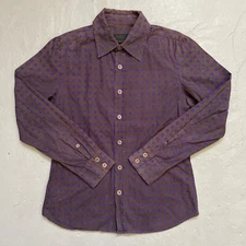 A.P.C. All Over Disco Circle Print Button Shirt Faded Made In France Size 2 