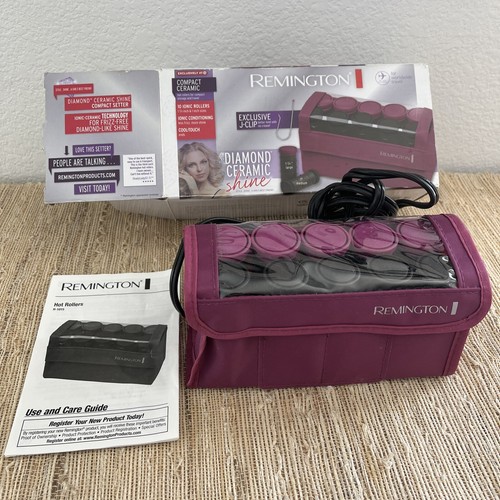 Remington H1015 Compact Ceramic Hair Rollers  1-1 ¼ Inch, Pink/black