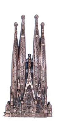 Barcelona Gaudi Sagrada Familia Metall Magnet Souvenir Spanien Espana red