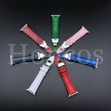 38-49 MM Apple Watch Band Strap Genuine Leather Iwatch 9 8 7 Alligator Crocodile