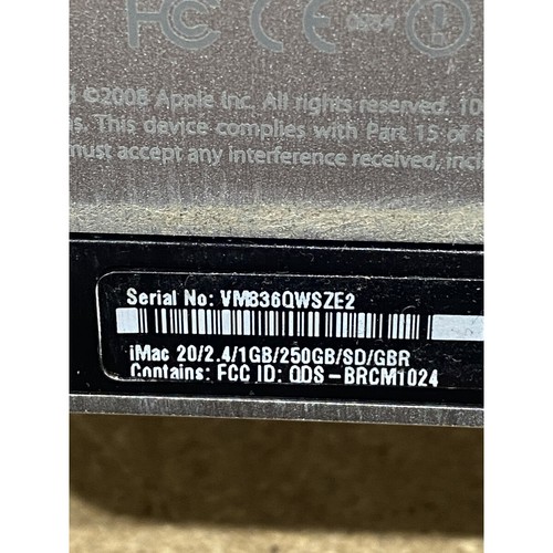 Apple iMac A1224 All-in-One PC Silver USB 20" Touchscreen Core 2 Duo - For Parts - Afbeelding 10 van 13