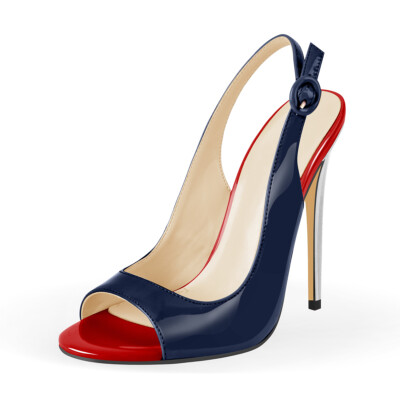 Sandales d'été à talons hauts bout ouvert pour femmes escarpins