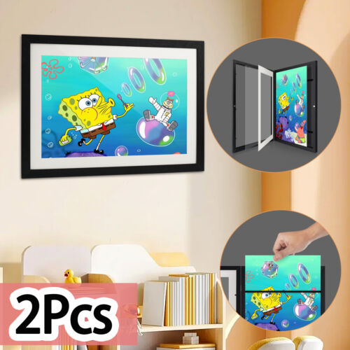 1/2/4PCS Kids Art A3 Frames Children Projects Wooden Artwork Display Hold 150pic - Picture 23 of 24