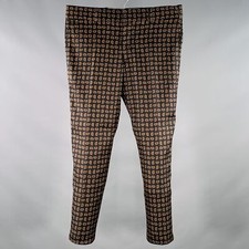 ALEXANDER MCQUEEN Size 34 Black Red Yellow Paisley Wool Silk Dress Pants