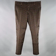 ALEXANDER MCQUEEN Size 34 Black Red Yellow Paisley Wool Silk Dress Pants