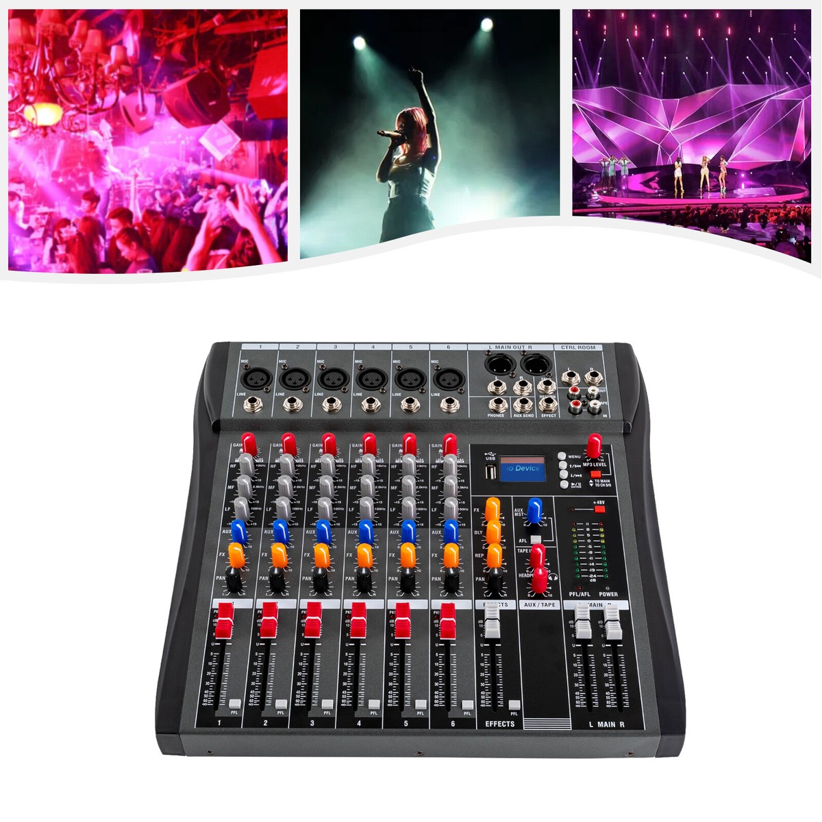PRO USB BLUETOOTH Live Studio Audio Mixer 8/12/16 Channel Mixing