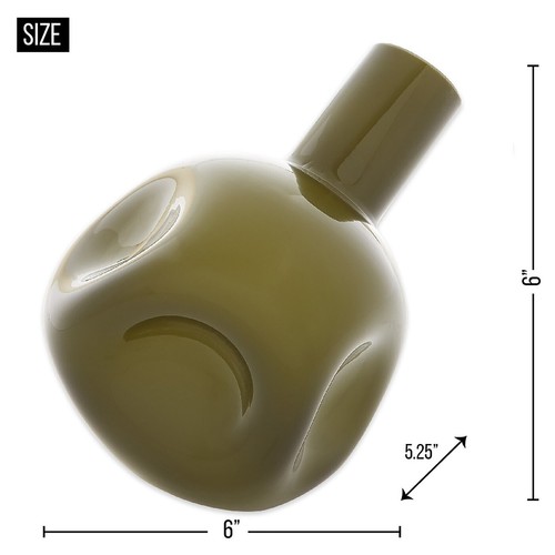 HUNTER GREEN ABSTRACT VASE - 6" HIGH - GLASS - Picture 6 of 7
