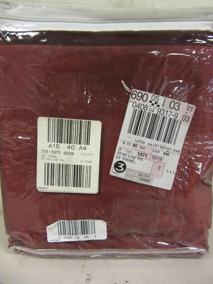 JCPenney Home Rod-Pocket Panel 63" Lacquer Red Curtain Panel New - Image 2 of 4